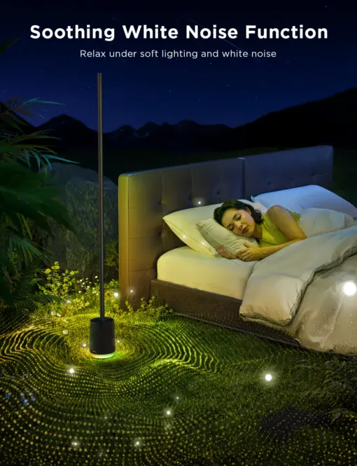 Smart Wi-Fi LED RGBICWW Φωτιστικό Δαπέδου Μαύρο με Ηχέιο H6079 Govee 1.SH.01.G066