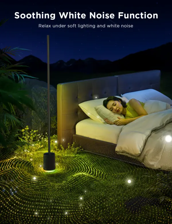 Smart Wi-Fi LED RGBICWW Φωτιστικό Δαπέδου Μαύρο με Ηχέιο H6079 Govee 1.SH.01.G066