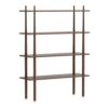 Stories 4 shelves Dark Oak incl. brass tray – 1-UM5773