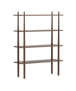 Stories 4 shelves Dark Oak incl. brass tray – 1-UM5773