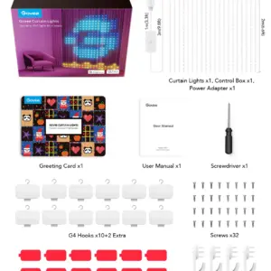 Wi-Fi Smart Λαμπάκια LED Κουρτίνα RGBIC 1.5x2m H70B3 Govee 1.SH.01.G068