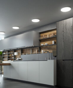 Πλαφονιέρα “Jade” slim 45W CCT Ø50 Ξύλο – BP07-00587