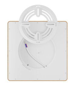 Πλαφονιέρα “Jade” slim 20W CCT Ξύλο 23×23 – BP07-10287