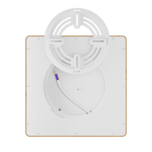 Πλαφονιέρα “Jade” slim 20W CCT Ξύλο 23×23 – BP07-10287
