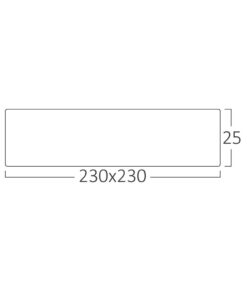 Πλαφονιέρα “Jade” slim 20W CCT Ξύλο 23×23 – BP07-10287