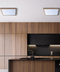 Πλαφονιέρα “Jade” slim 26W CCT Ξύλο 30×30 – BP07-10387