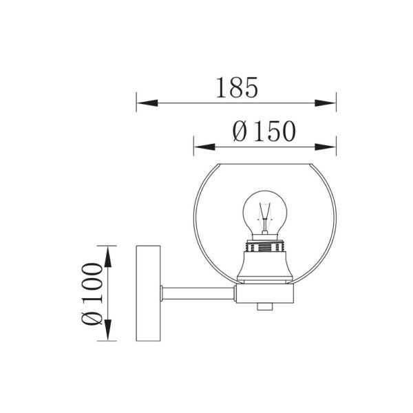 Απλίκα 1 x E27 – BV01-00053