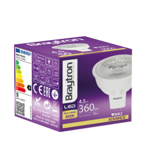 Λάμπα led MR16 12V 4,5W GU5.3 38D 3000K – BA25-30460