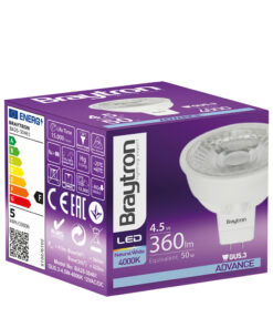 Λάμπα led MR16 12V 4,5W GU5.3 38D 4000K – BA25-30461