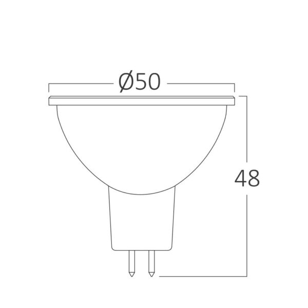 Λάμπα led MR16 12V 4,5W GU5.3 38D 4000K – BA25-30461