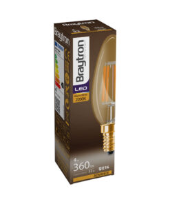 Λάμπα led κερί filament μελί 4W E14 2200K – BB36-00410