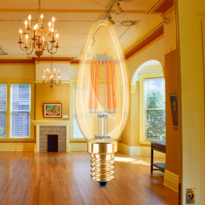 Λάμπα led κερί filament μελί 4W E14 2200K dimmable – BB36-60410