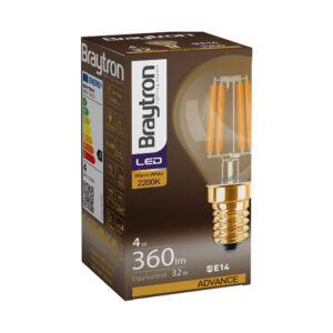 Λάμπα led σφαιρικό filament μελί 4W E14 2200K – BB37-00410