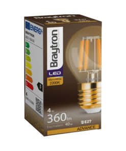 Λάμπα led σφαιρικό filament μελί 4W E27 2200K – BB37-00420