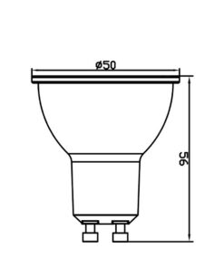 Λάμπα led GU10 5w 110° 6500k – BA24-00553