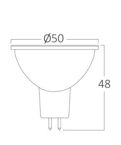 Λάμπα led MR16 220V 5W GU5.3 110D 6500K – BA24-00563