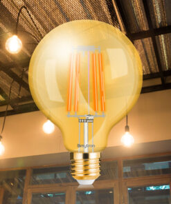 Λάμπα led G95 filament μελί 6W E27 2200K dimmable – BB47-60620