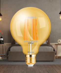 Λάμπα led G95 filament μελί 6W E27 2200K – BB47-00620