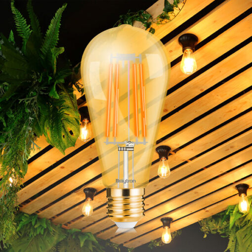 Λάμπα led ST64 μελί 6W E27 2200K dimmable – BB46-60620