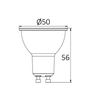 Λάμπα led GU10 Dimmable 6W 38° 3000k – BA26-60650