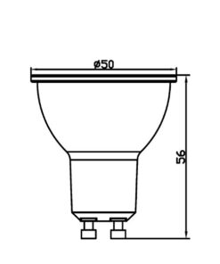 Λάμπα led GU10 7w 38° 4000k – BA25-00751