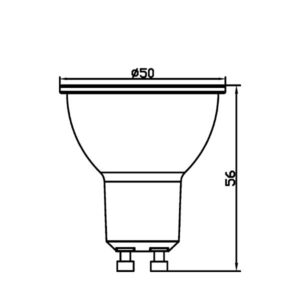 Λάμπα led GU10 7w 38° 4000k – BA25-00751