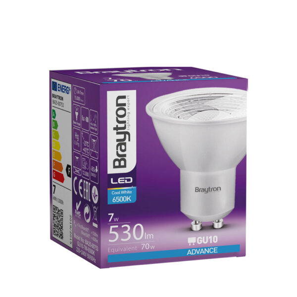 Λάμπα led GU10 7w 38° 6500k – BA25-00753