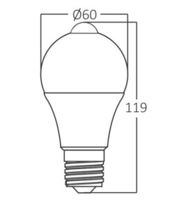 Λάμπα led με ανίχνευση κίνησης 9W E27 A60 6500K – BA14-70923