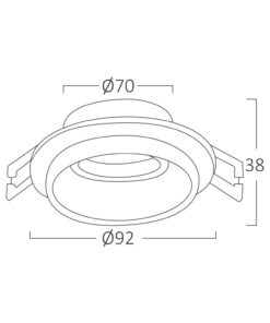 Σποτ ALFA GU10 RND Μαύρο Λευκό Μονό – BH03-06043