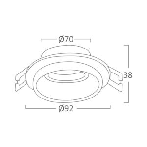 Σποτ ALFA GU10 RND Μαύρο Λευκό Μονό – BH03-06043