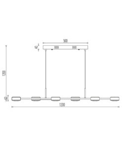 Κρεμαστό Led “Arcana” 48w 5280 lm 3000k Μαύρο – BH18-01301