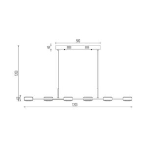 Κρεμαστό Led “Arcana” 48w  5280 lm 3000k Μαύρο – BH18-01301