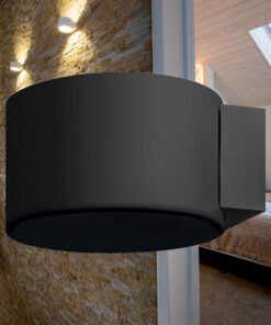 BRY-AVVA-WL01-8W-RND-BLC-3000K-WALL LIGHT – BH07-03001