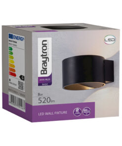 BRY-AVVA-WL01-8W-RND-BLC-3000K-WALL LIGHT – BH07-03001