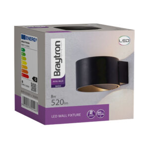 BRY-AVVA-WL01-8W-RND-BLC-3000K-WALL LIGHT – BH07-03001