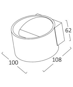 BRY-AVVA-WL01-8W-RND-BLC-3000K-WALL LIGHT – BH07-03001
