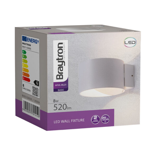 BRY-AVVA-WL01-8W-RND-WHT-3000K-WALL LIGHT – BH07-03000