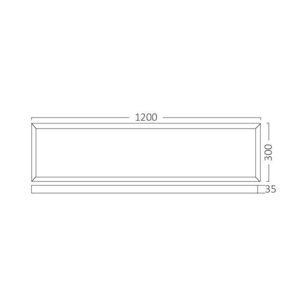Φωτιστικό Led Panel 50W CCT 30X120 Λευκό Εξωτερικό – BP25-53180