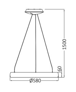 Κρεμαστό Led 46W Bella, CCT, 5200 lm, 58cm – BH17-03486
