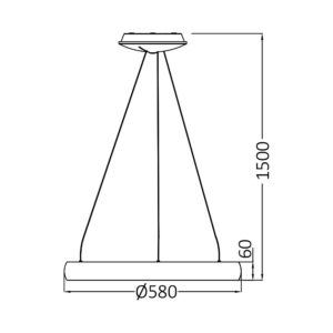 Κρεμαστό Led 46W Bella, CCT, 5200 lm, 58cm – BH17-03486