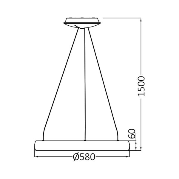 Κρεμαστό Led 46W Bella, CCT, 5200 lm, 58cm – BH17-03480