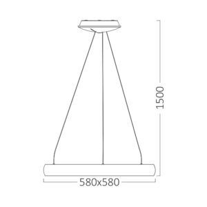 Κρεμαστό Led 46W Bella, CCT, 5200 lm, 58x58cm – BH17-03981