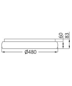 Πλαφονιέρα Bella 36W, CCT, 4260 lm, 48×8,3cm – BH17-02380