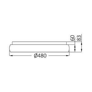 Πλαφονιέρα Bella 36W, CCT, 4260 lm, 48×8,3cm – BH17-02380