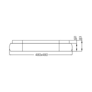 Πλαφονιέρα Bella 36W, CCT, 4260 lm, 48x48x8,3cm – BH17-02880