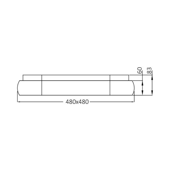 Πλαφονιέρα Bella 36W, CCT, 4260 lm, 48x48x8,3cm – BH17-02880
