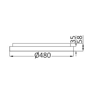 Πλαφονιέρα Bella 36W, CCT, 4260 lm, 48×5,8cm – BH17-00280