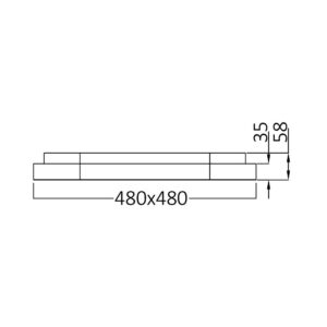 Πλαφονιέρα Bella 36W, CCT, 4260 lm, 48x48x5,8cm – BH17-00780