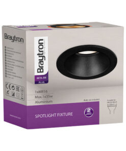 Σποτ GU10 RND Μαύρο – Μαύρο Μονό – BH03-05111