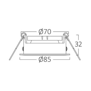 Σποτ Beta-Β GU10 RND Λευκό-Μαύρο Μονό – BH03-05110